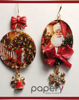 Orecchini di carta Babbo natale