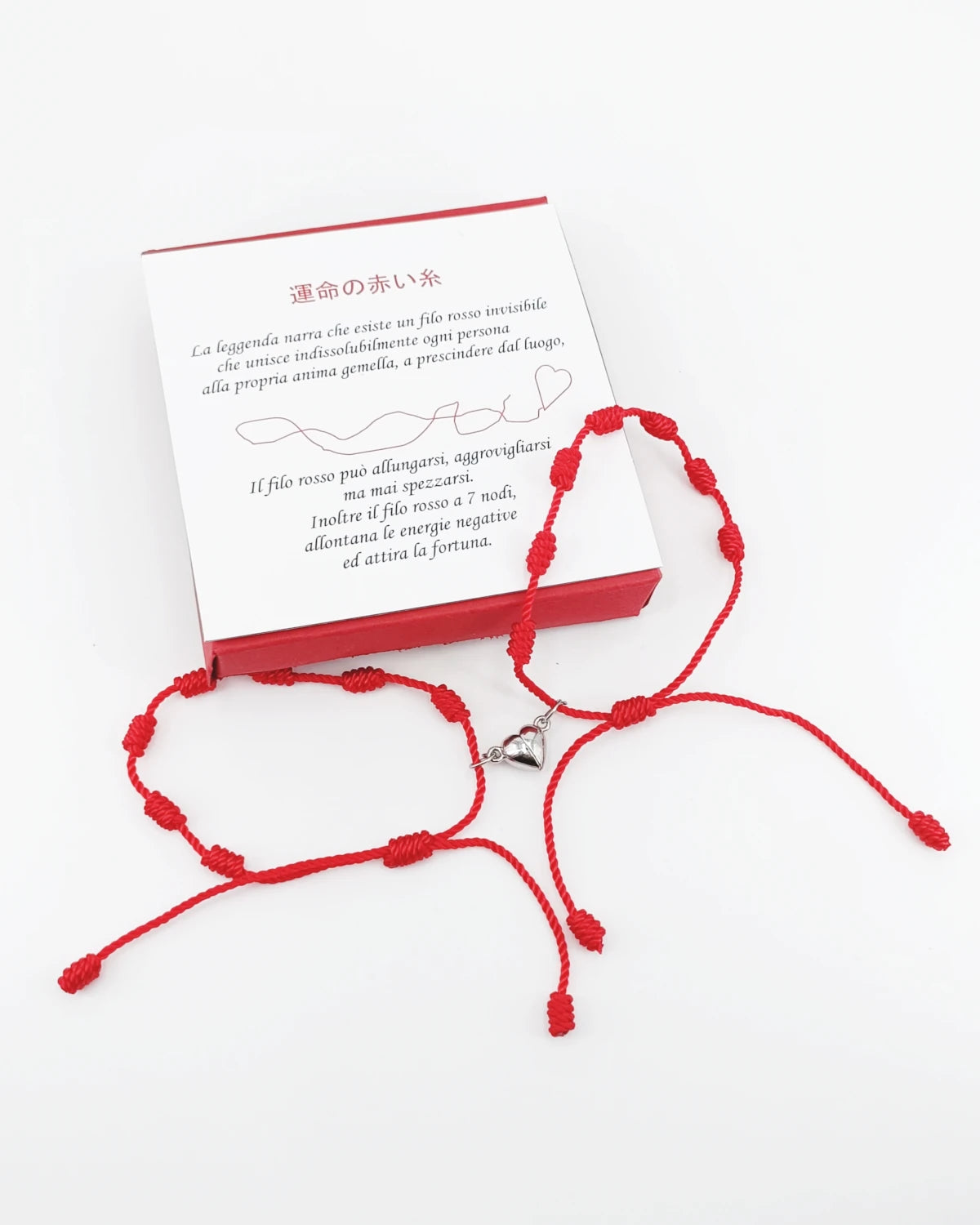 Bracciali il filo rosso del destino con cuore