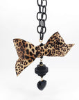 Collana Fiocco animalier pendente