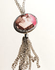 Collana Geisha e ventaglio da vicino