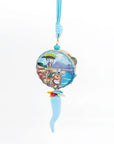 Collana con tamburello Pulcinella e Vesuvio