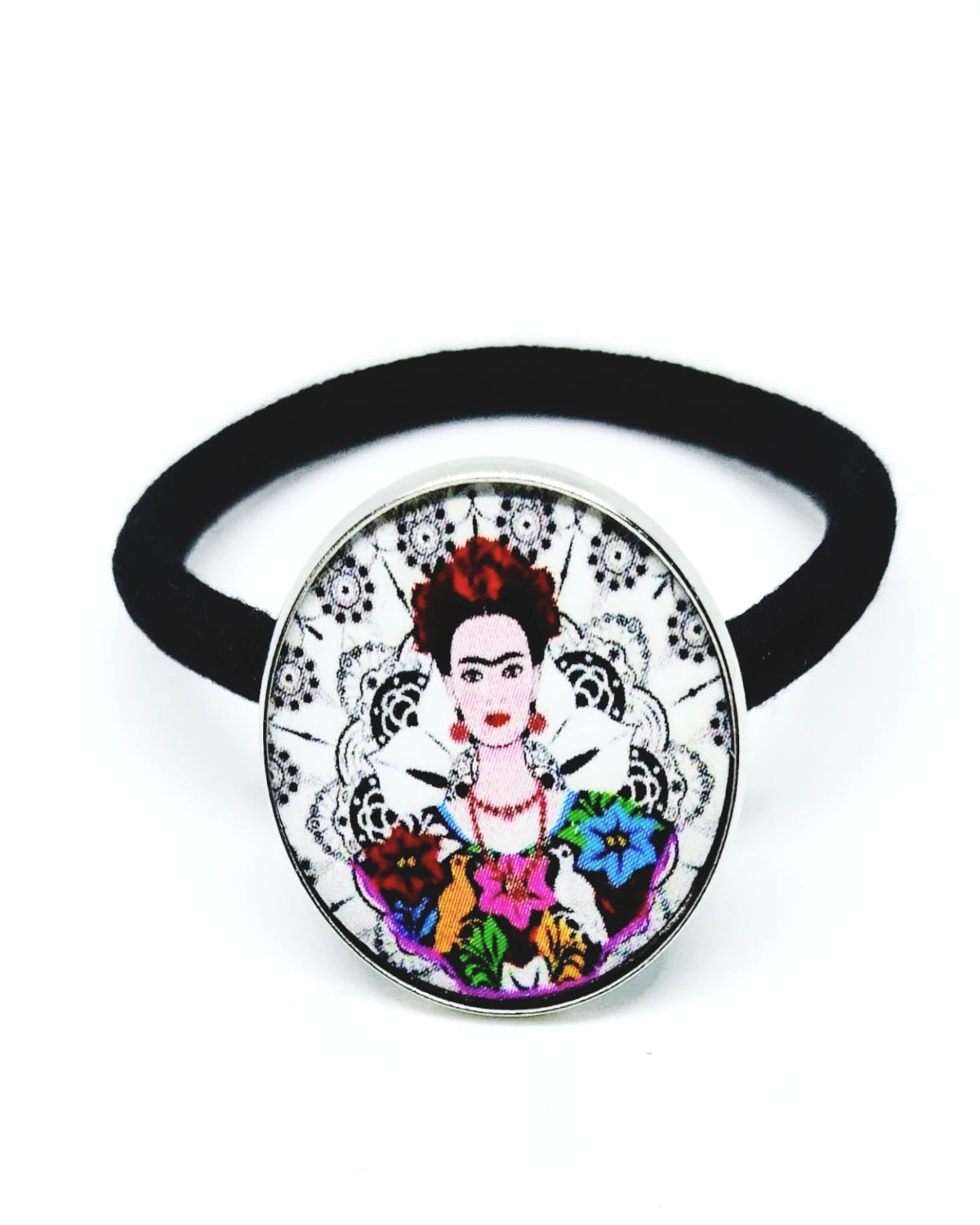 Elastico Frida Kahlo bianco