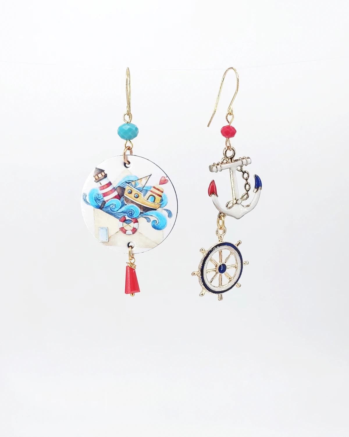 Orecchini Ancora e faro