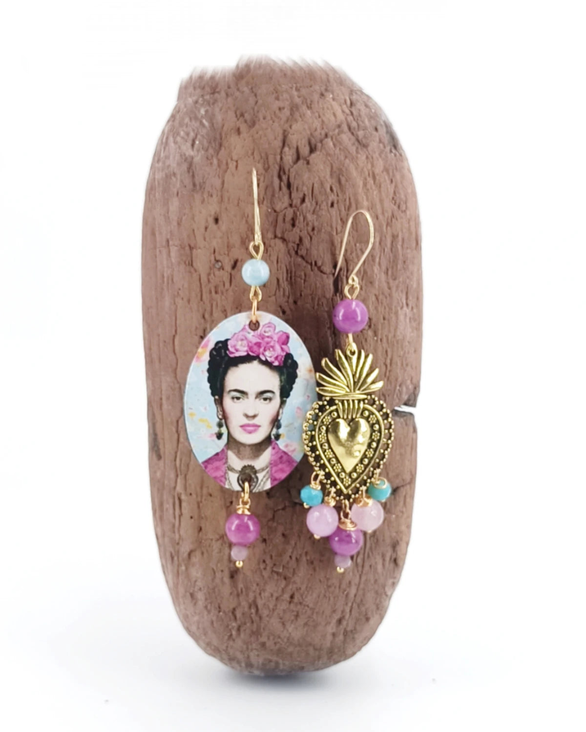 Orecchini Cuore sacro e Frida