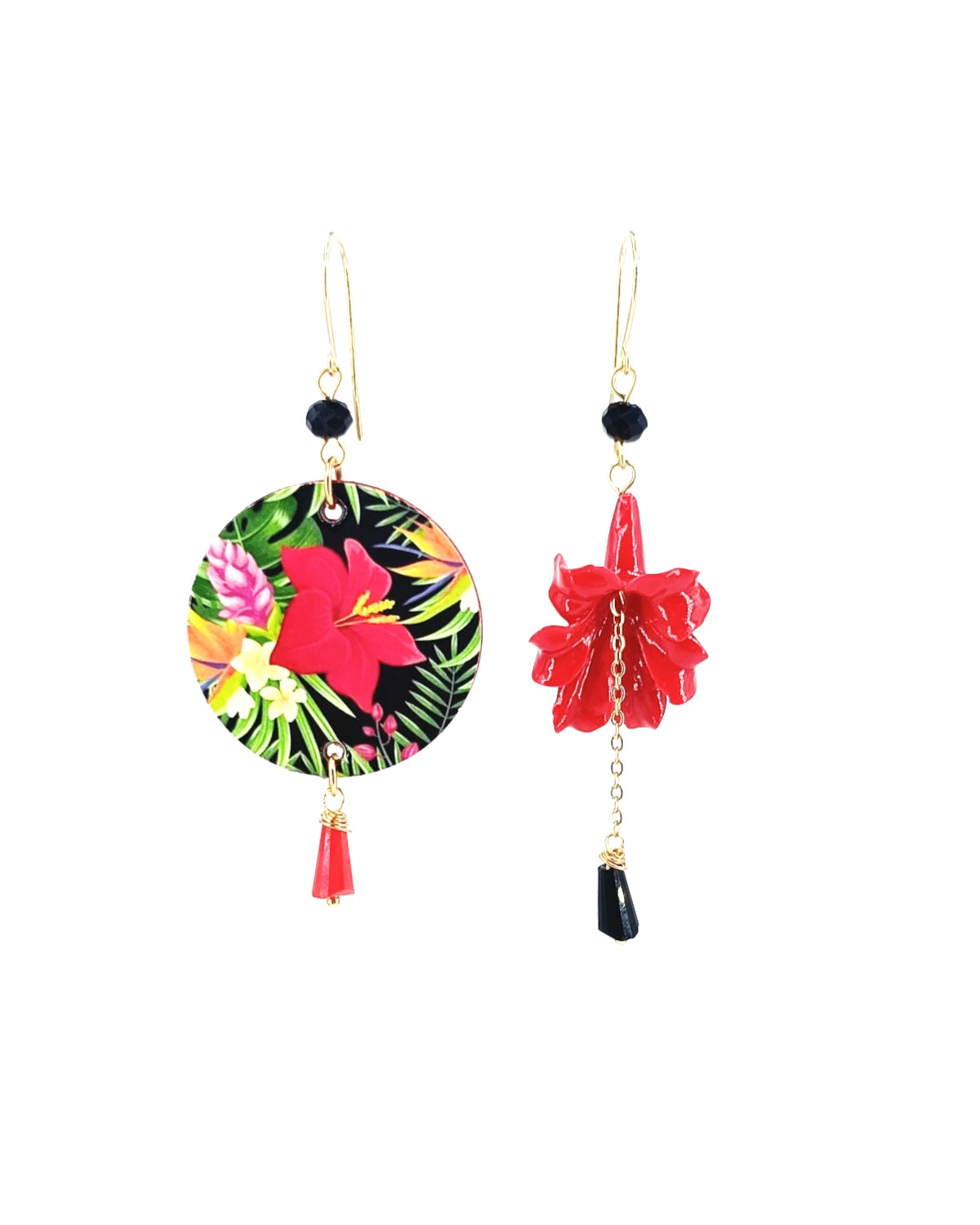 Orecchini Lilium rosso