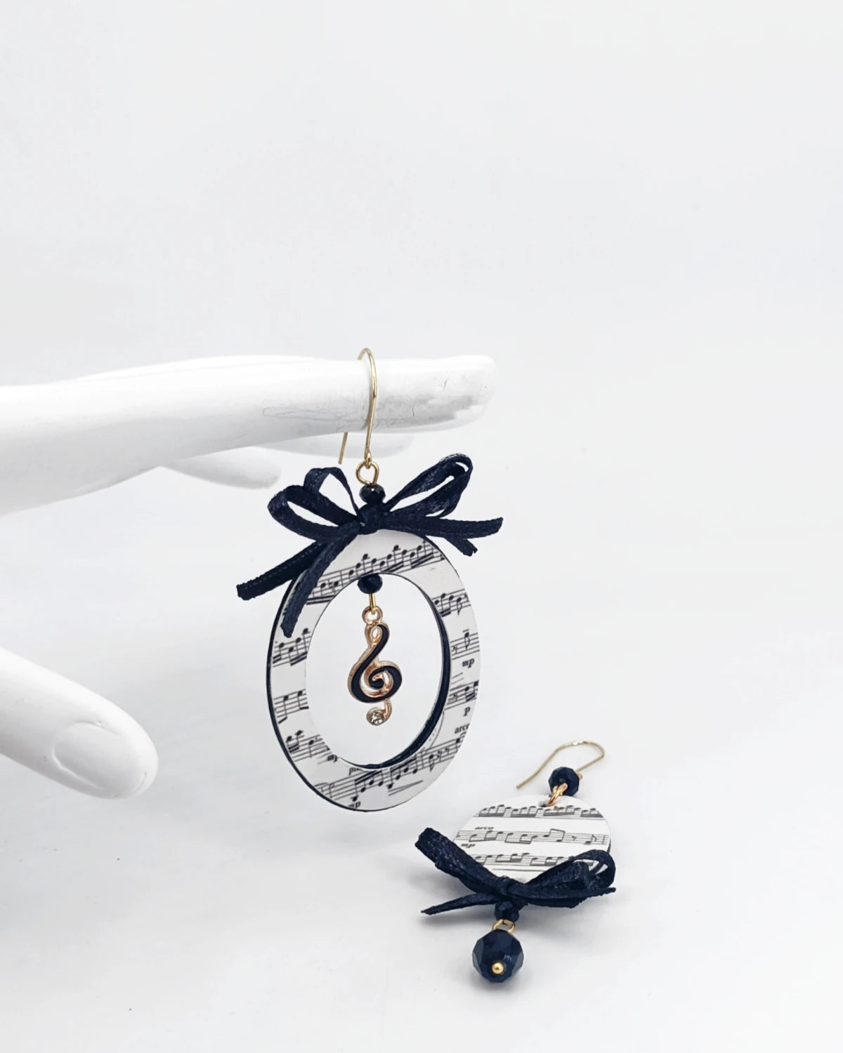 Orecchini Spartito musicale di carta