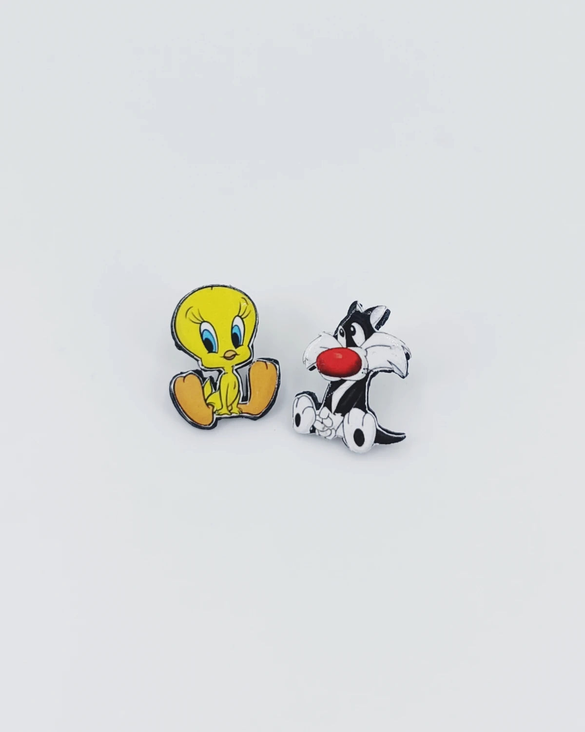 Orecchini a lobo Titti e gatto Silvestro