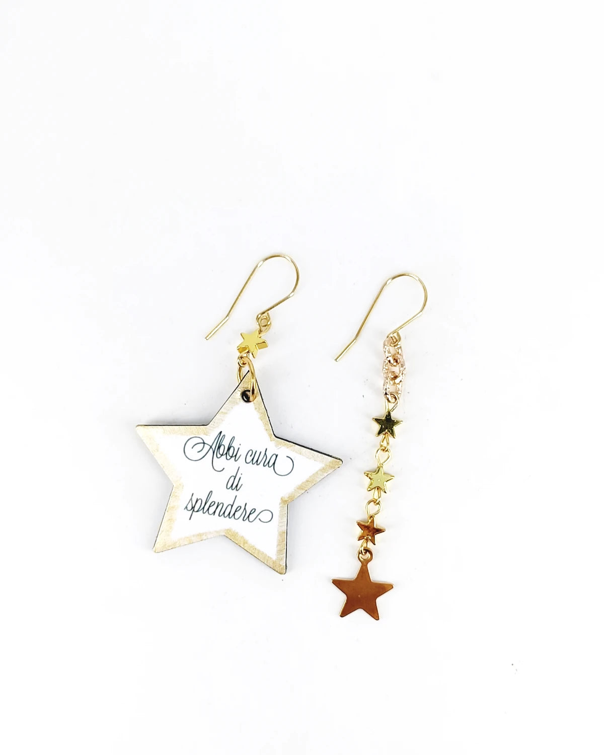Orecchini di carta Abbi cura di splendere