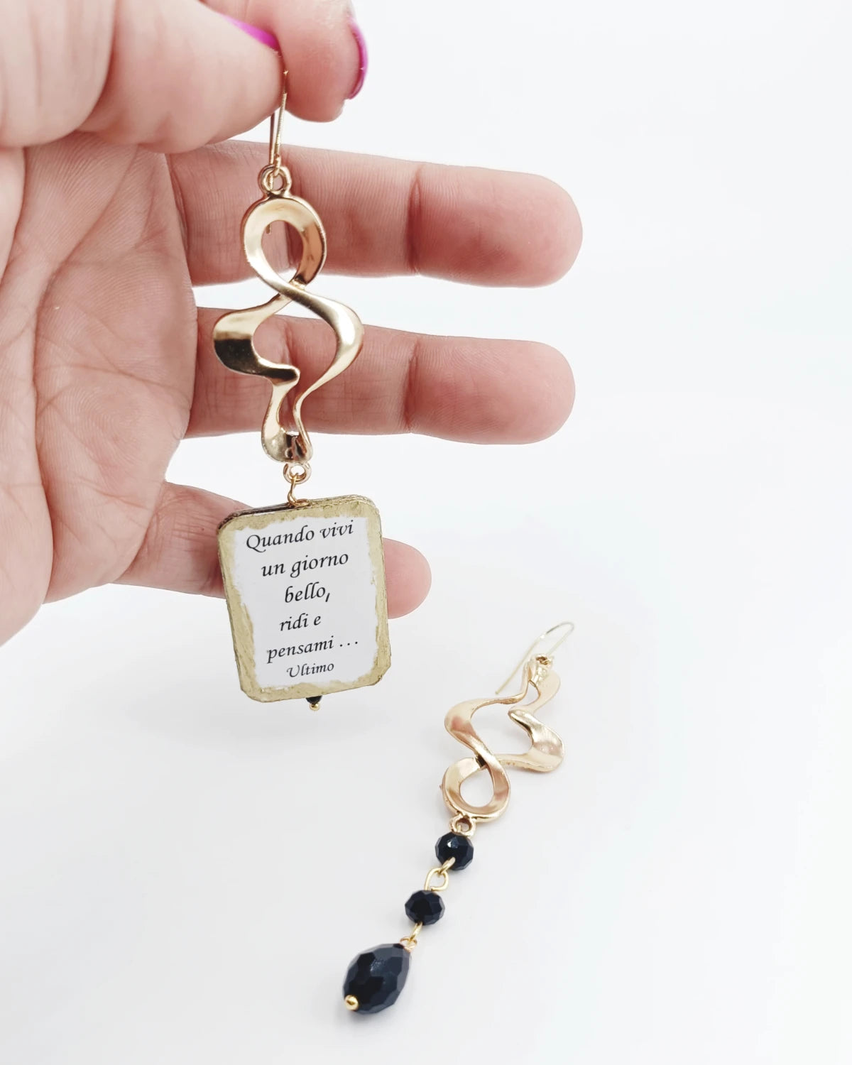 Orecchini di carta Alba di Ultimo quando vivi un giorno bello