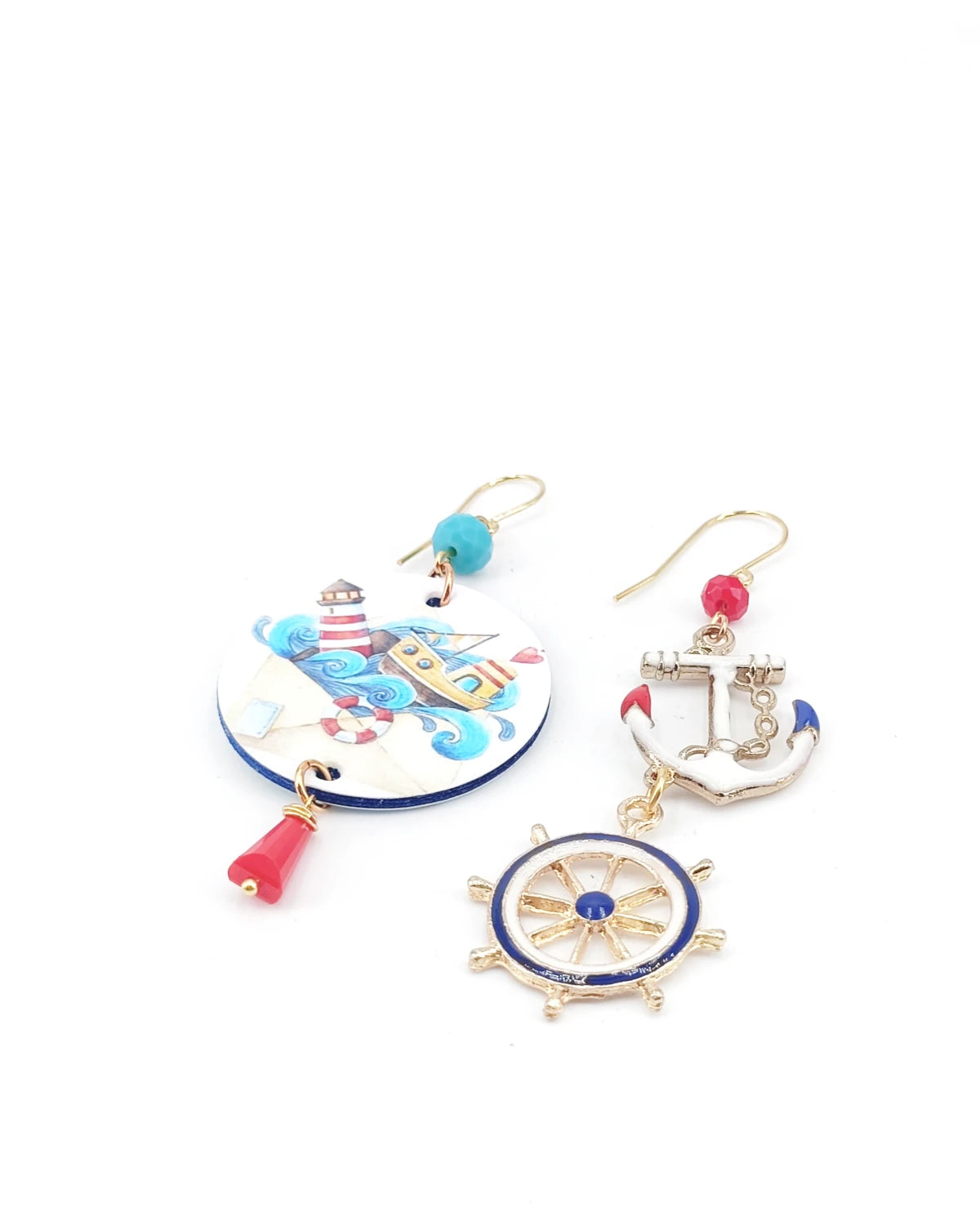 Orecchini di carta Ancora e faro