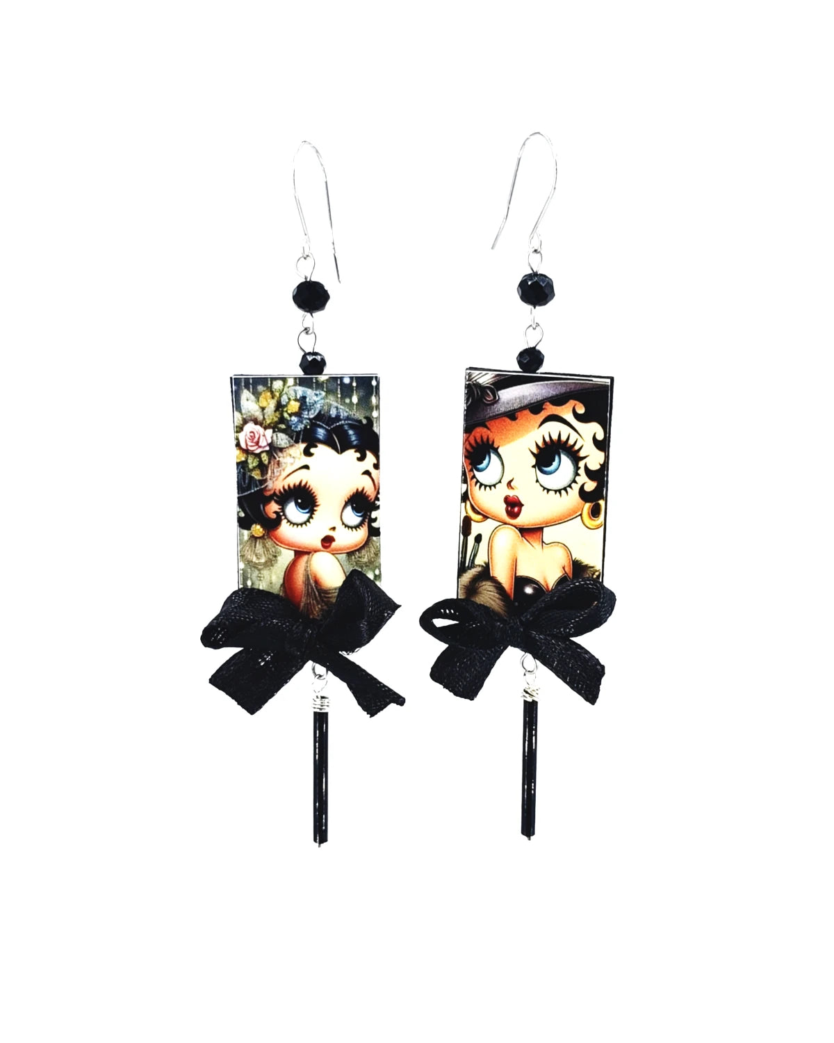 Orecchini di carta Betty boop elegante