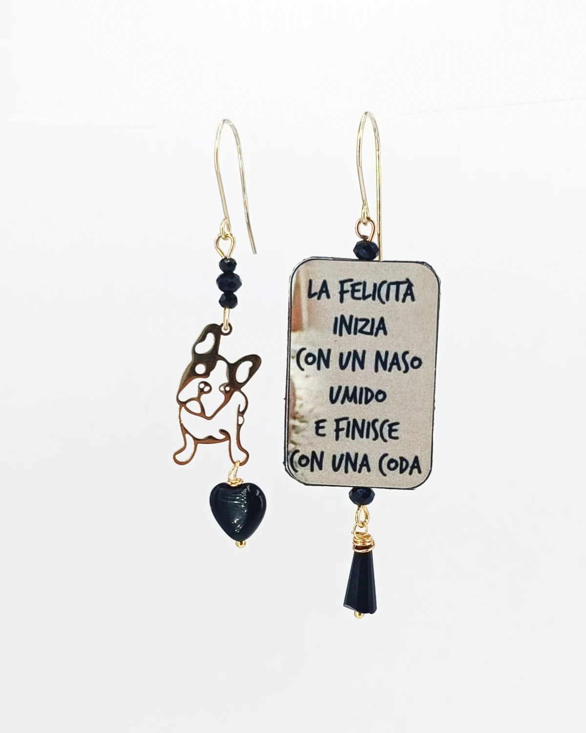 Orecchini di carta Bulldog francese