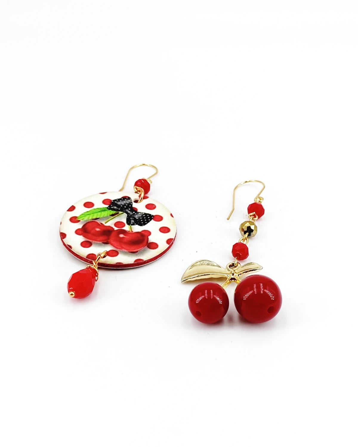 Orecchini di carta Ciliegie rosse