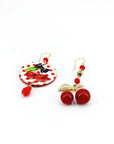 Orecchini di carta Ciliegie rosse
