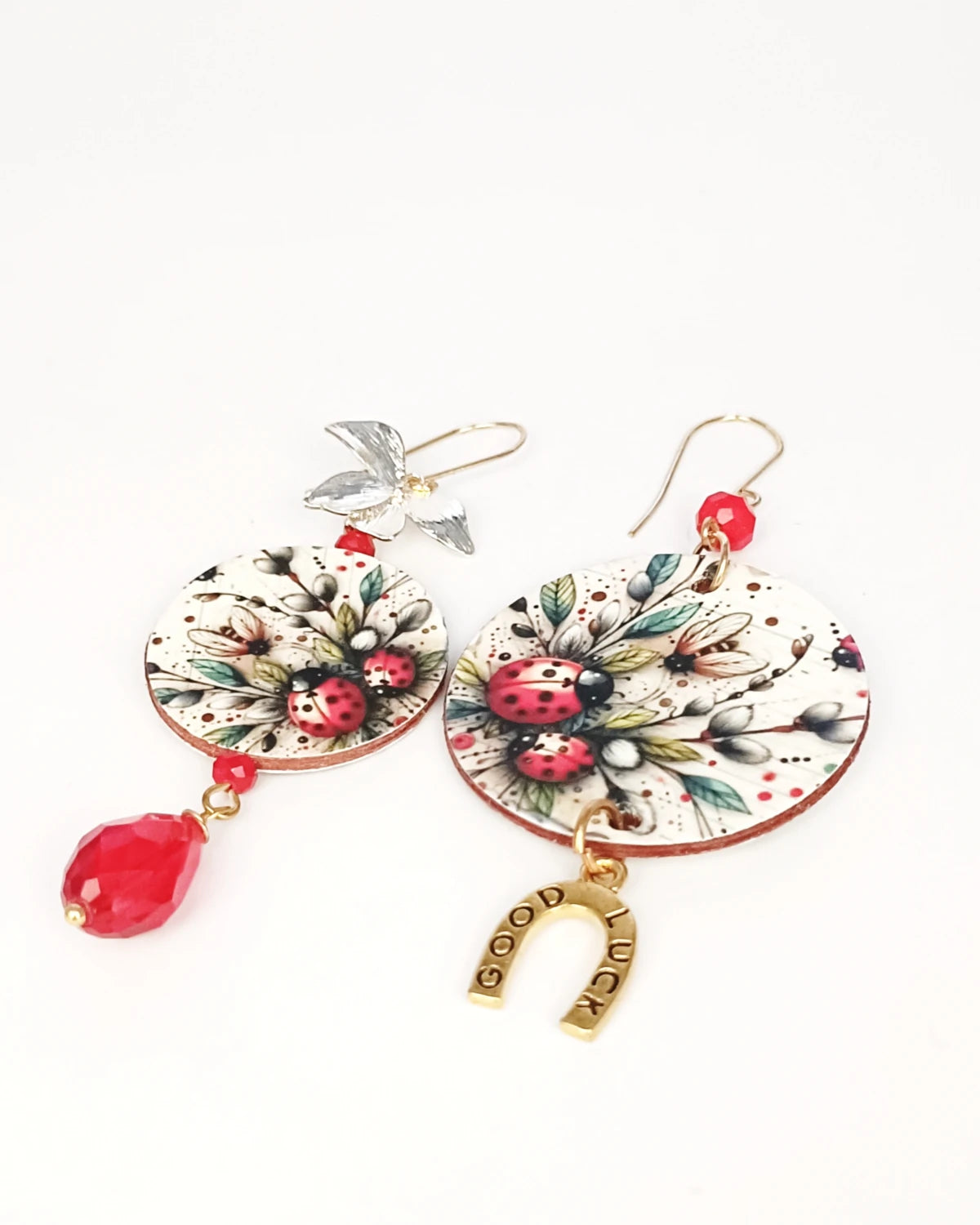 Orecchini di carta Coccinella