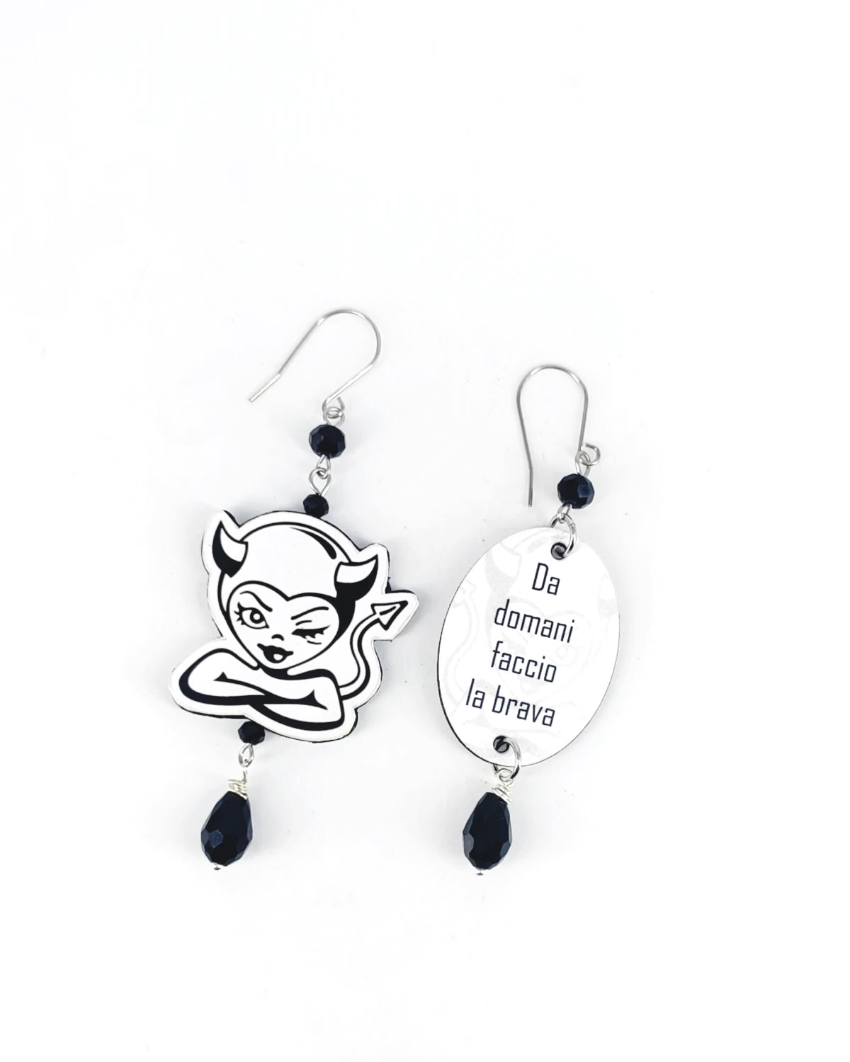 Orecchini di carta Da domani faccio la brava