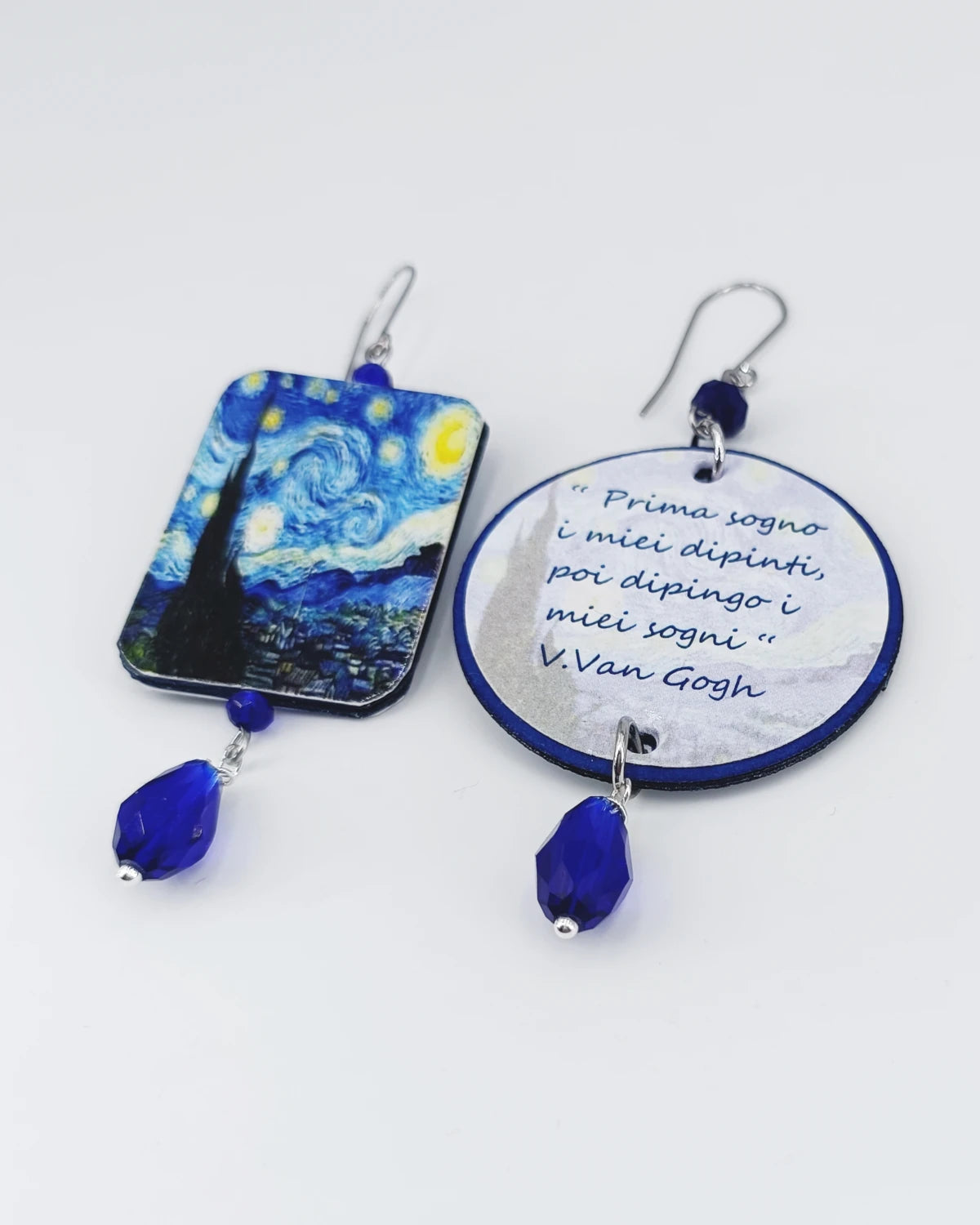 Orecchini di carta Dipingo i miei sogni appoggiati