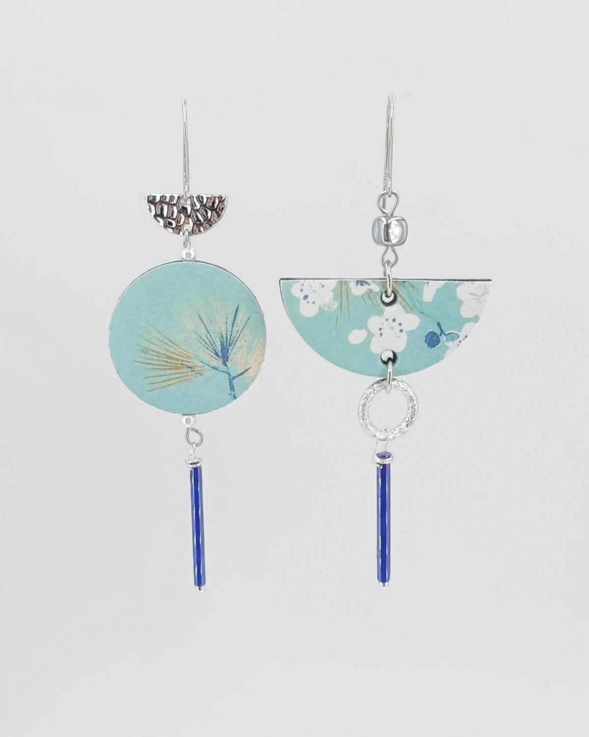 Orecchini di carta Giappone floreale