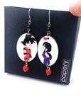 Orecchini di carta Goku e Chichi dragon ball