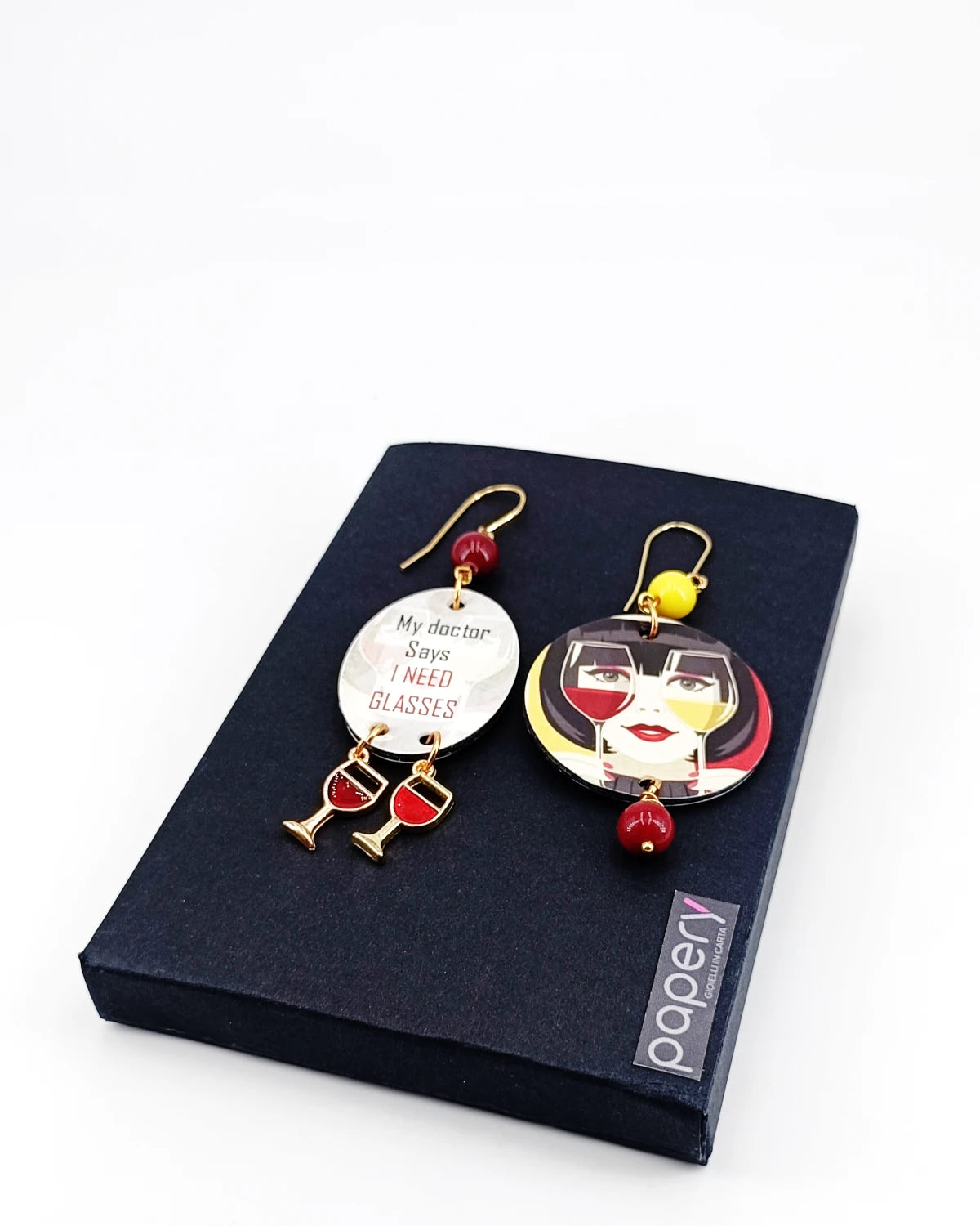 Orecchini di carta I need glasses