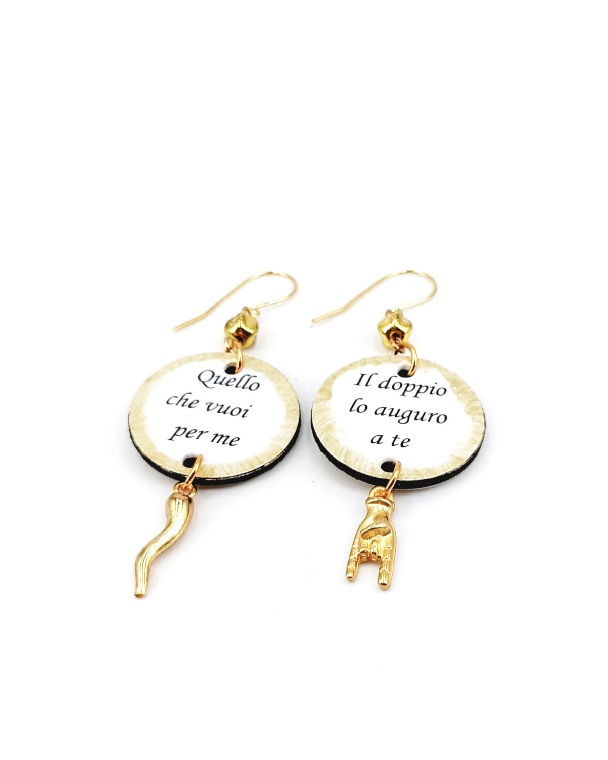 Orecchini di carta Il doppio lo auguro a te