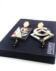 Orecchini di carta Kandinsky su packaging
