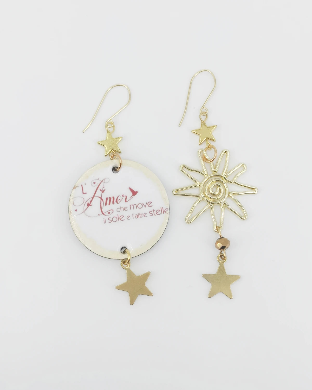 Orecchini di carta L'amor che move il sole