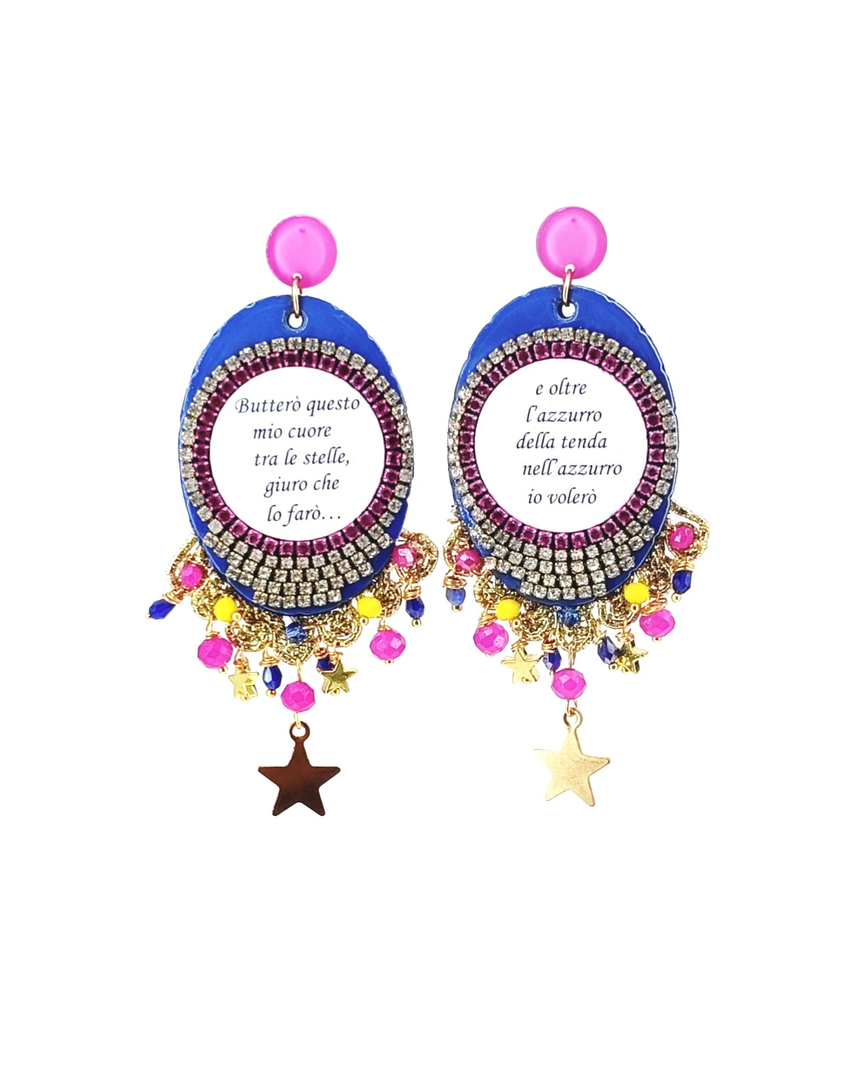 Orecchini di carta La donna cannone