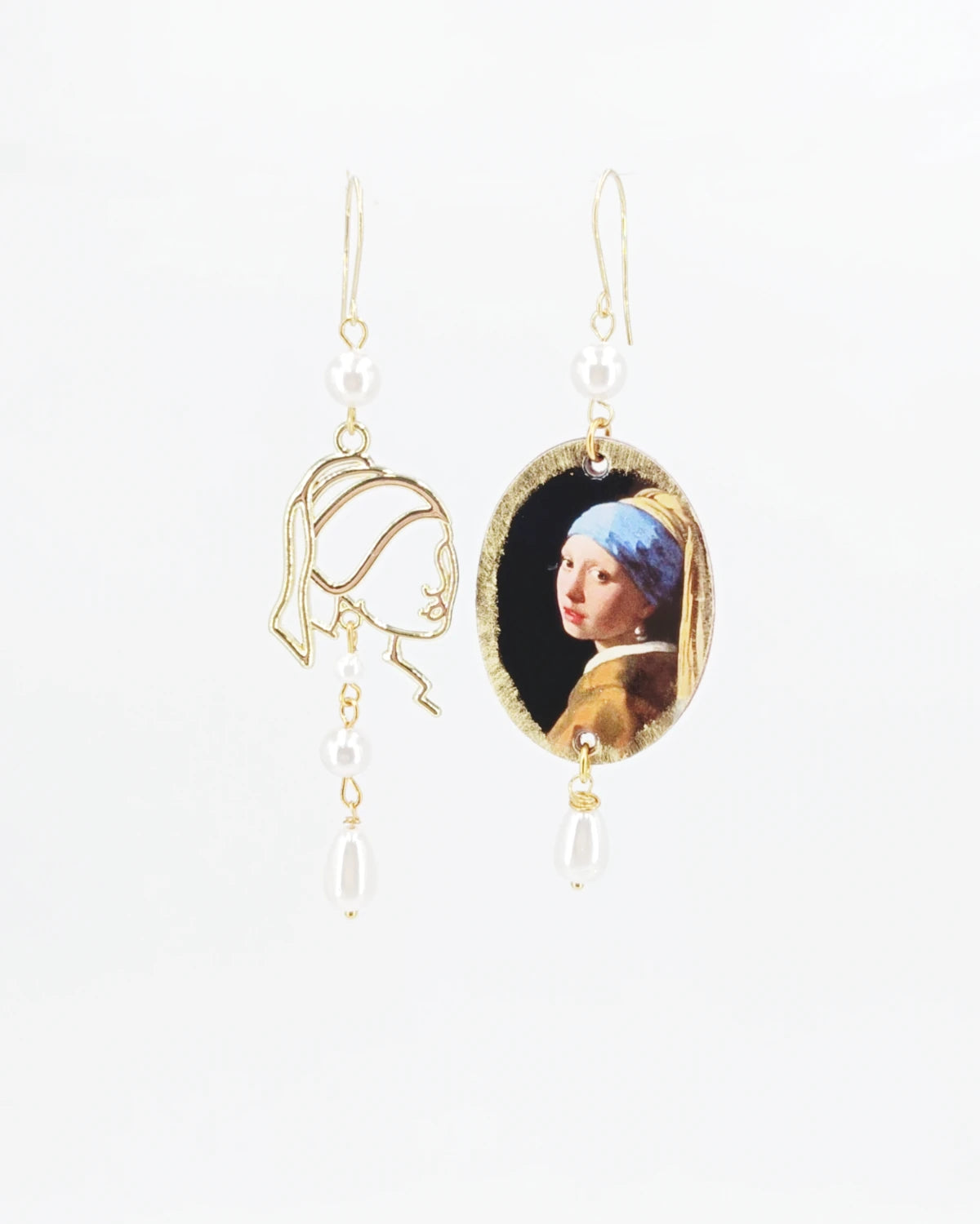 Orecchini di carta La ragazza col turbante o orecchino di perla