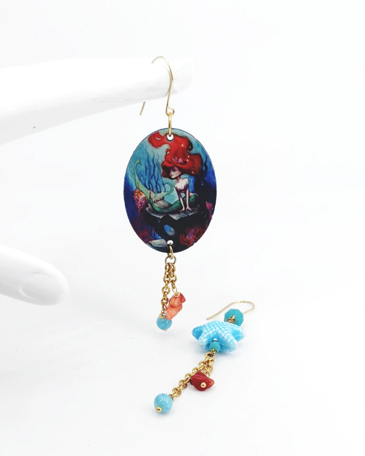 Orecchini di carta La sirenetta