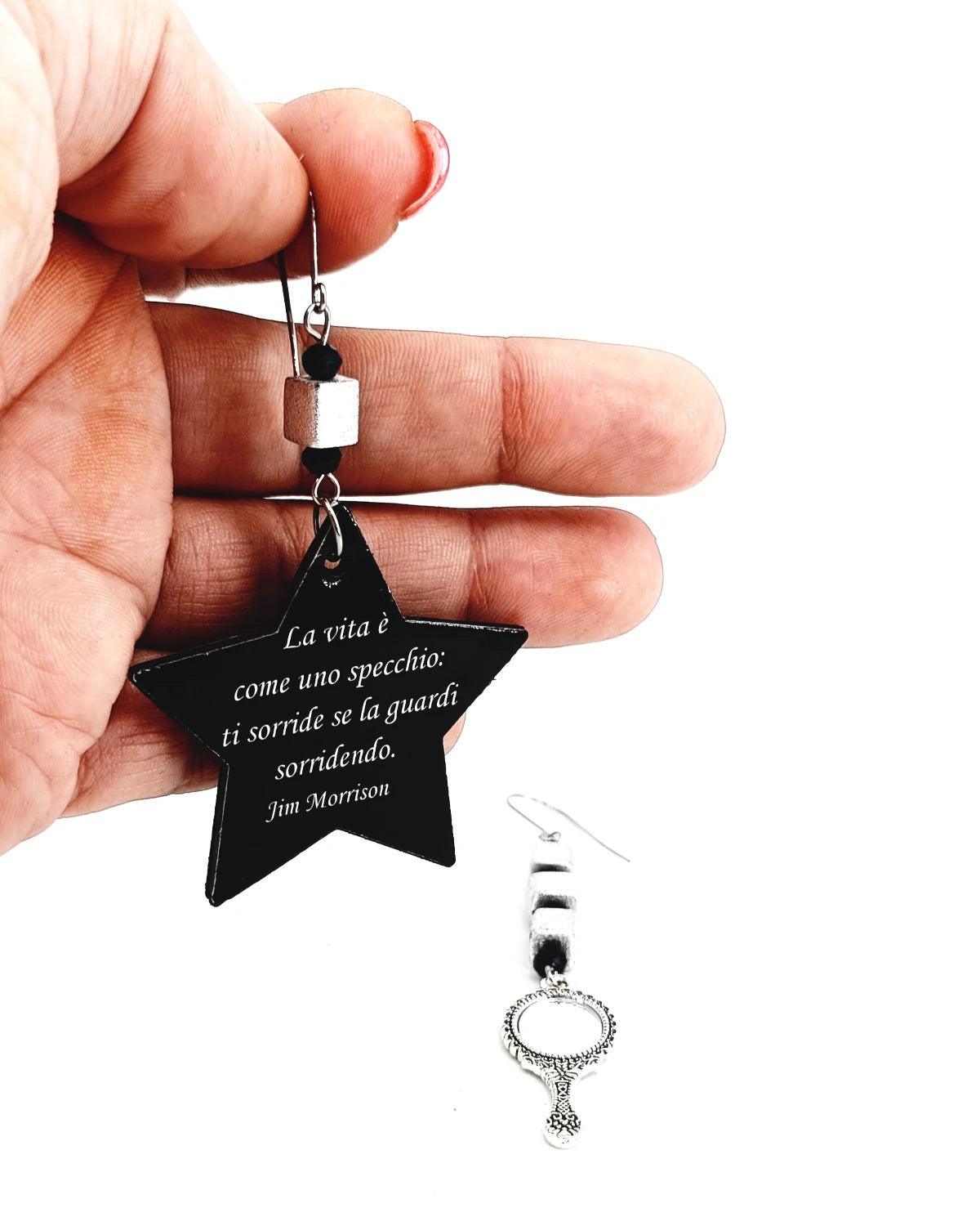 Orecchini di carta La vita è come uno specchio