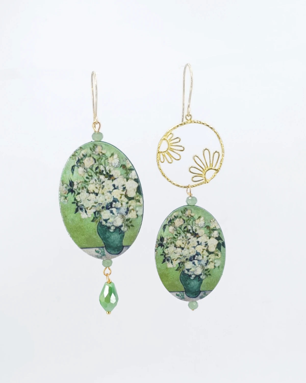 Orecchini di carta Le rose di Van Gogh