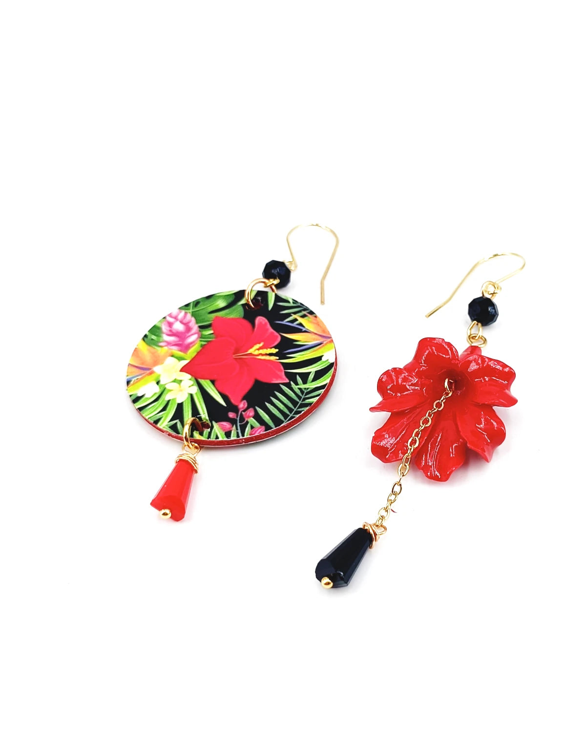 Orecchini di carta Lilium rosso