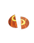 Orecchini di carta Lobo legno dall'alto