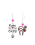 Orecchini di carta Love cats