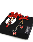 Orecchini di carta Minnie Disney su packaging