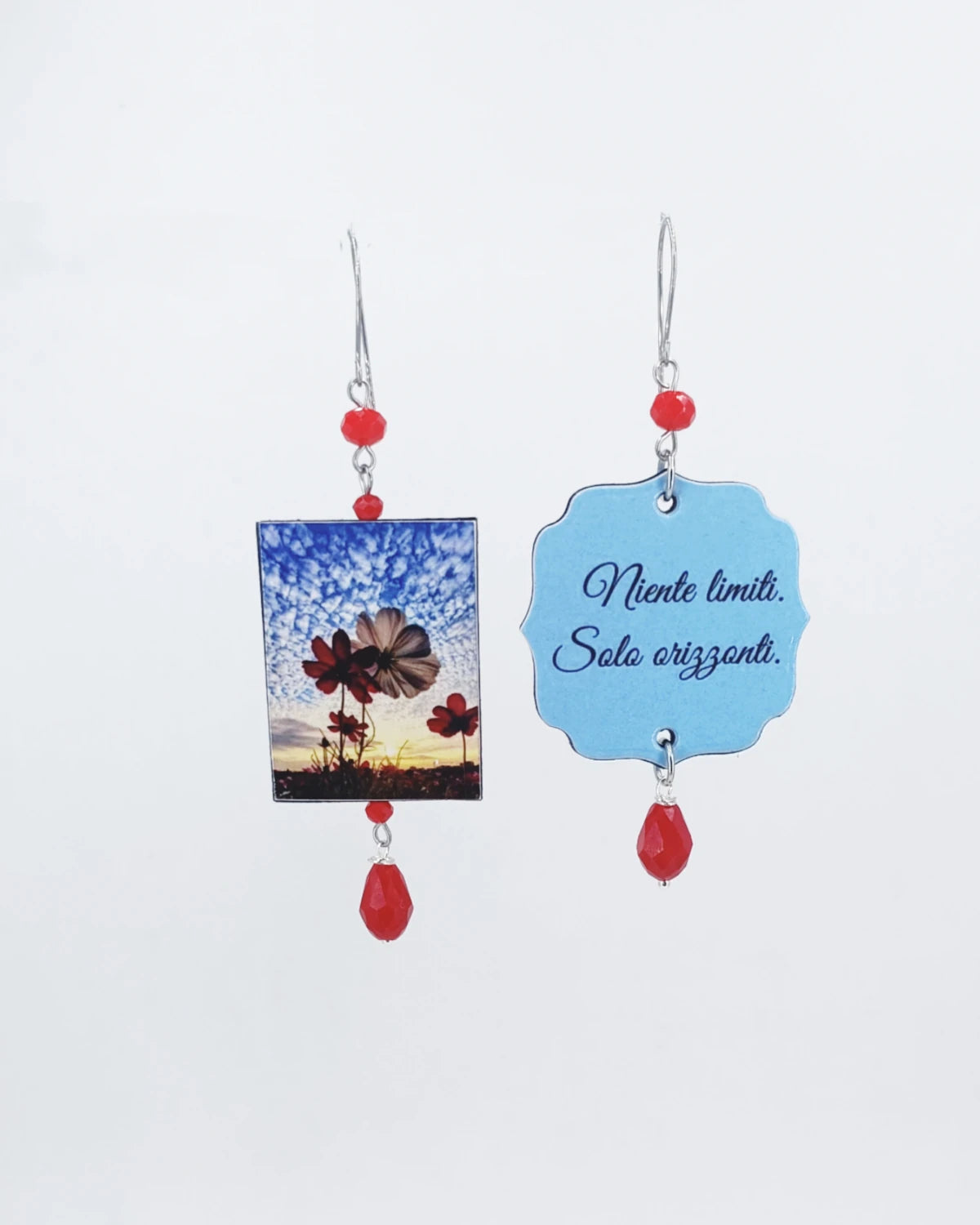 Orecchini di carta Niente limiti solo orizzonti