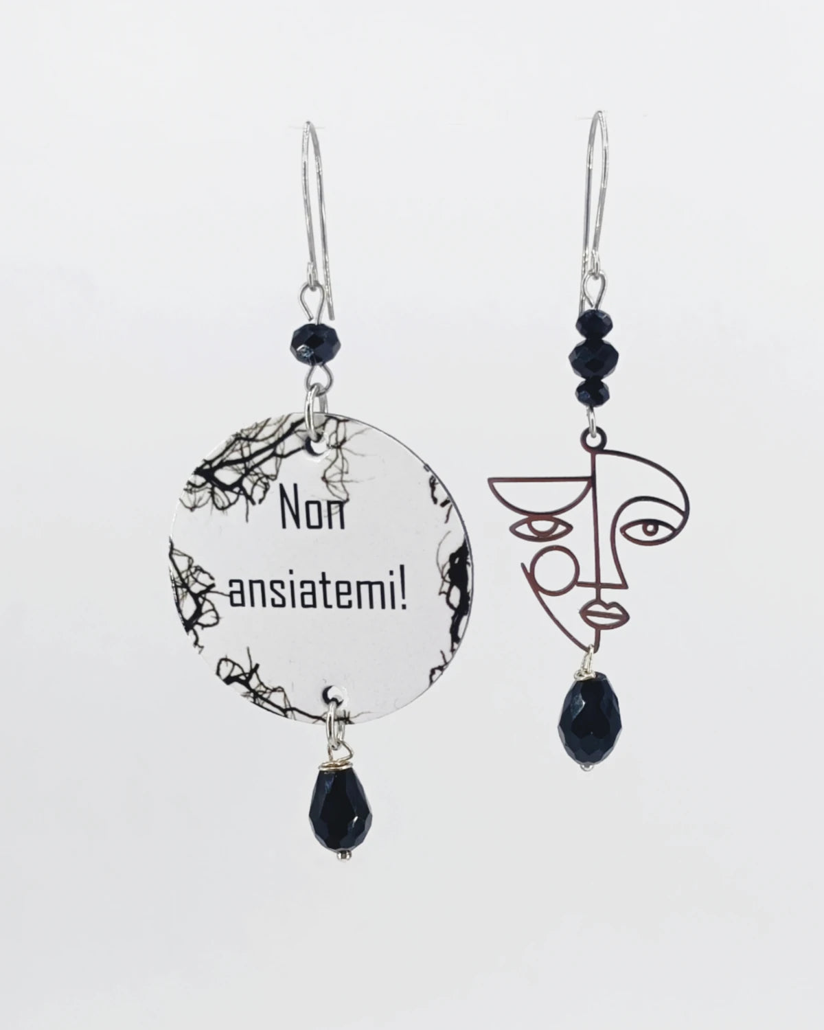 Orecchini di carta Non ansiatemi