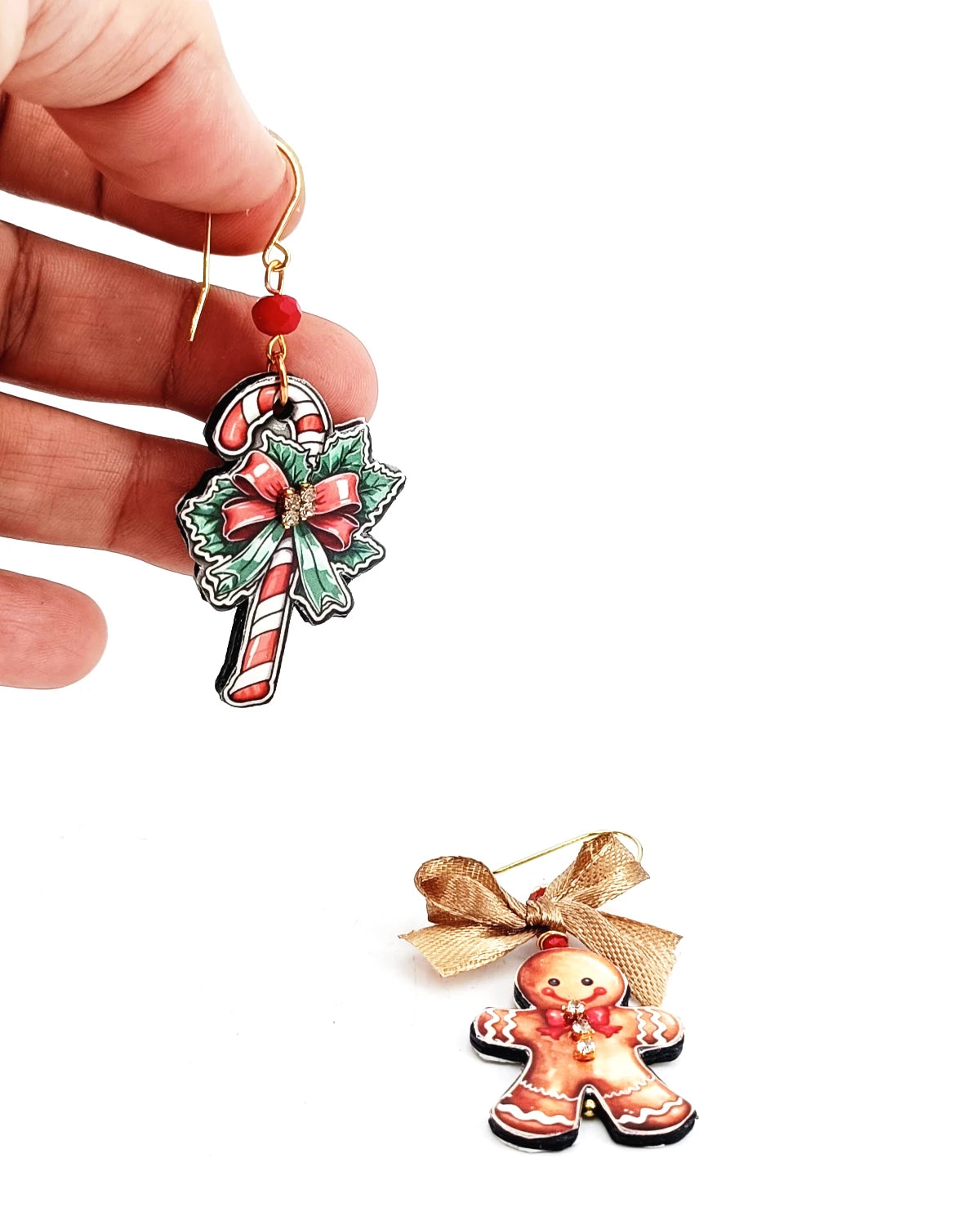 Orecchini di carta Omino pan di zenzero