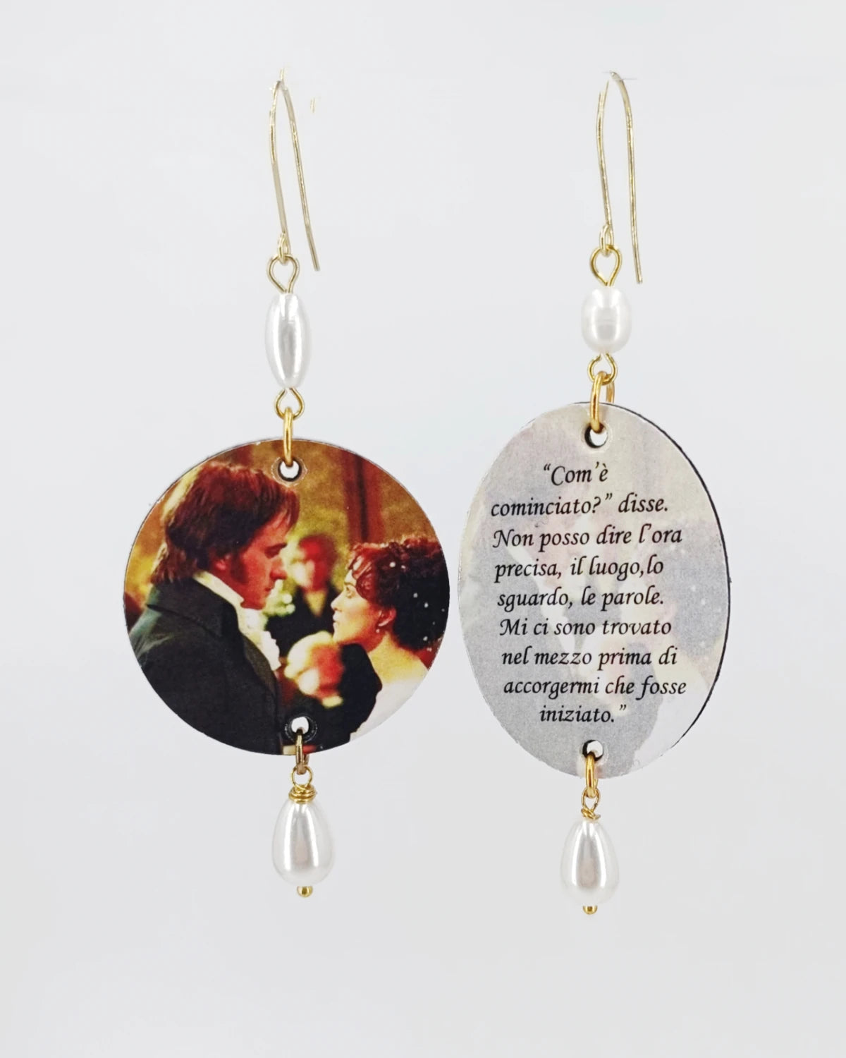 Orecchini di carta Orgoglio e pregiudizio