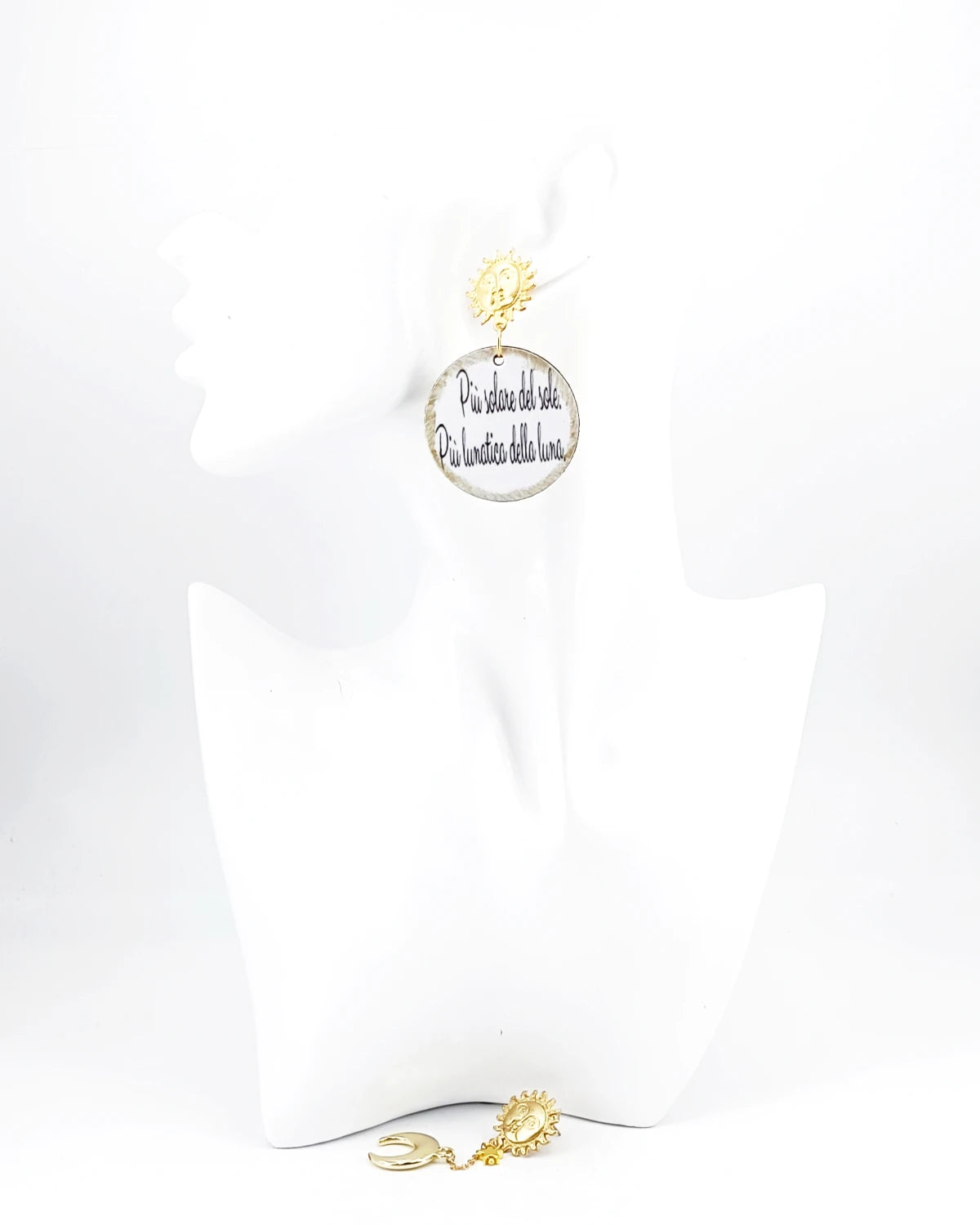 Orecchini di carta Più solare del sole più lunatica della luna