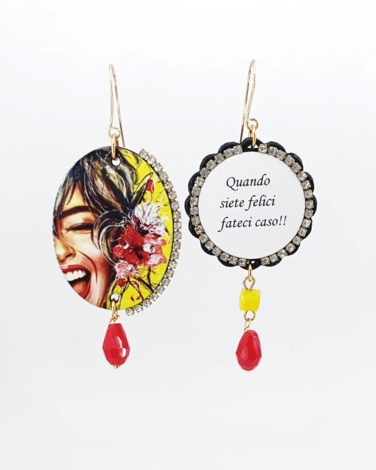 Orecchini di carta Quando siete felici fateci caso