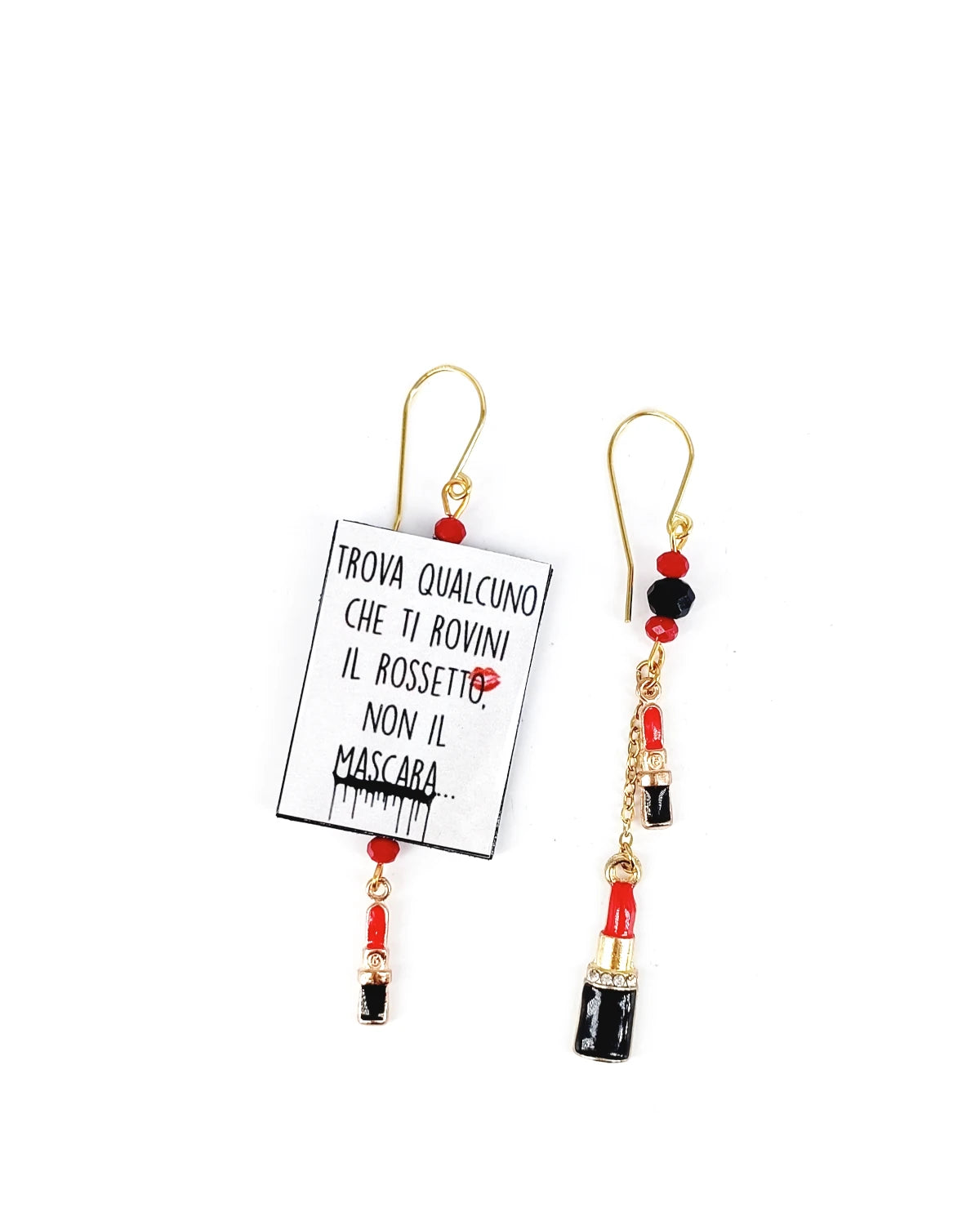 Orecchini di carta Rossetto imperfetto