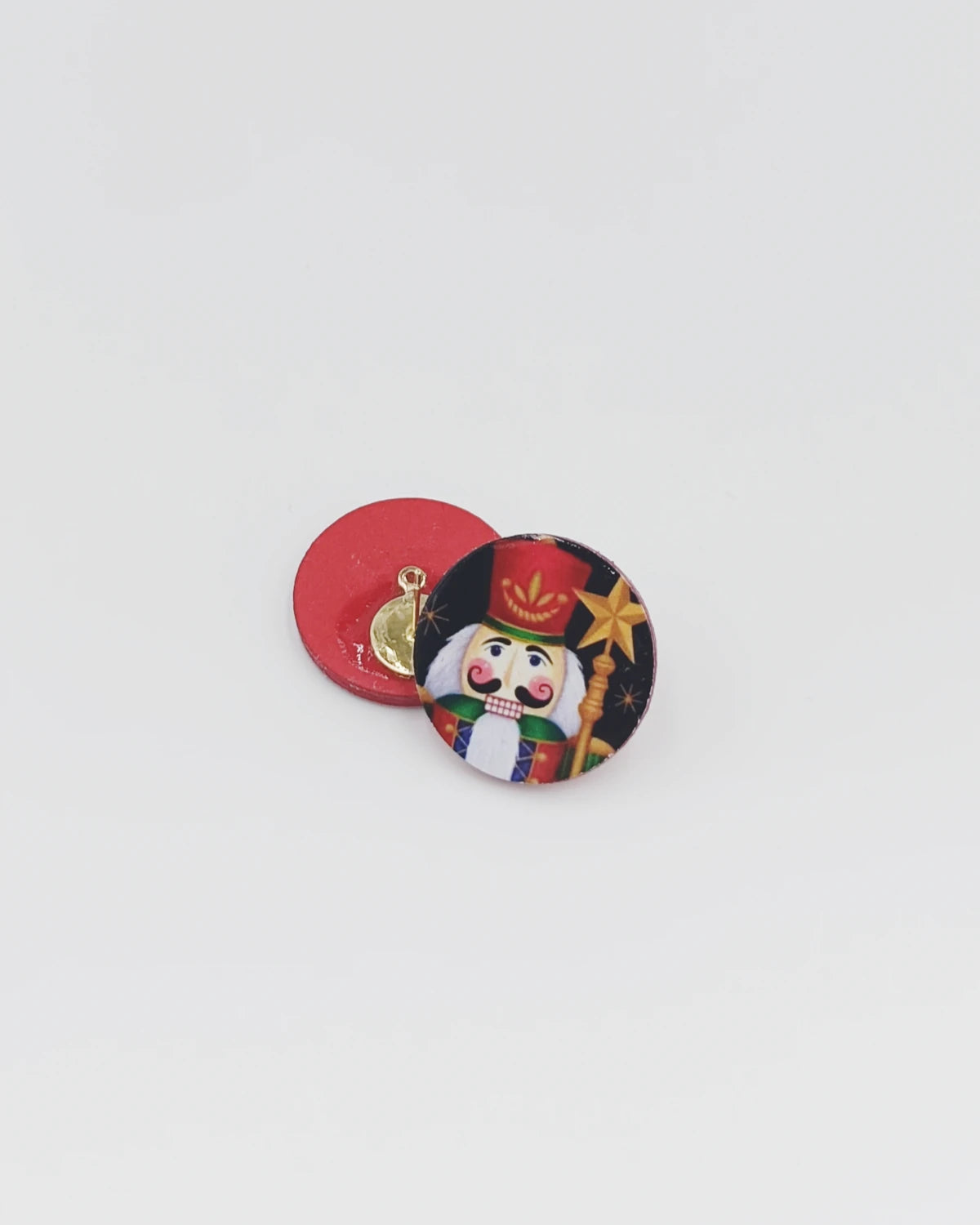 Orecchini di carta Schiaccianoci incantato frontali