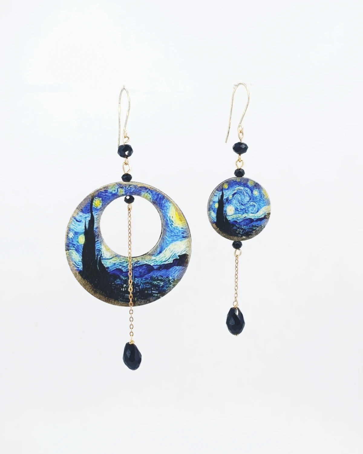Orecchini di carta Sotto il Cielo di Van Gogh
