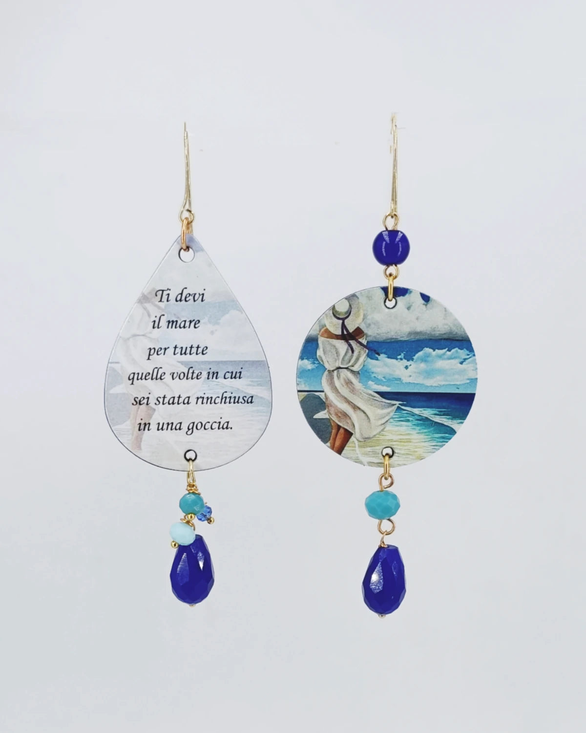 Orecchini di carta Ti devi il mare