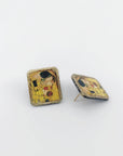 Orecchini di carta a lobo Il bacio di Gustav Klimt