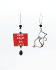 Orecchini di carta keep calm and sti cats