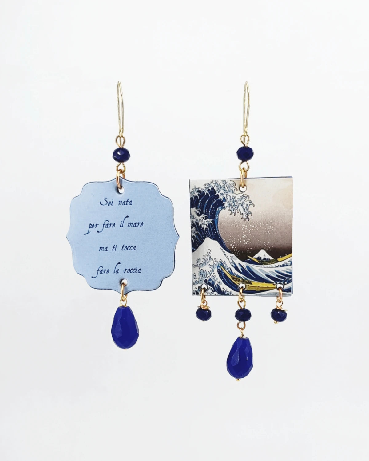 Orecchini di carta nata per il Mare ma roccia
