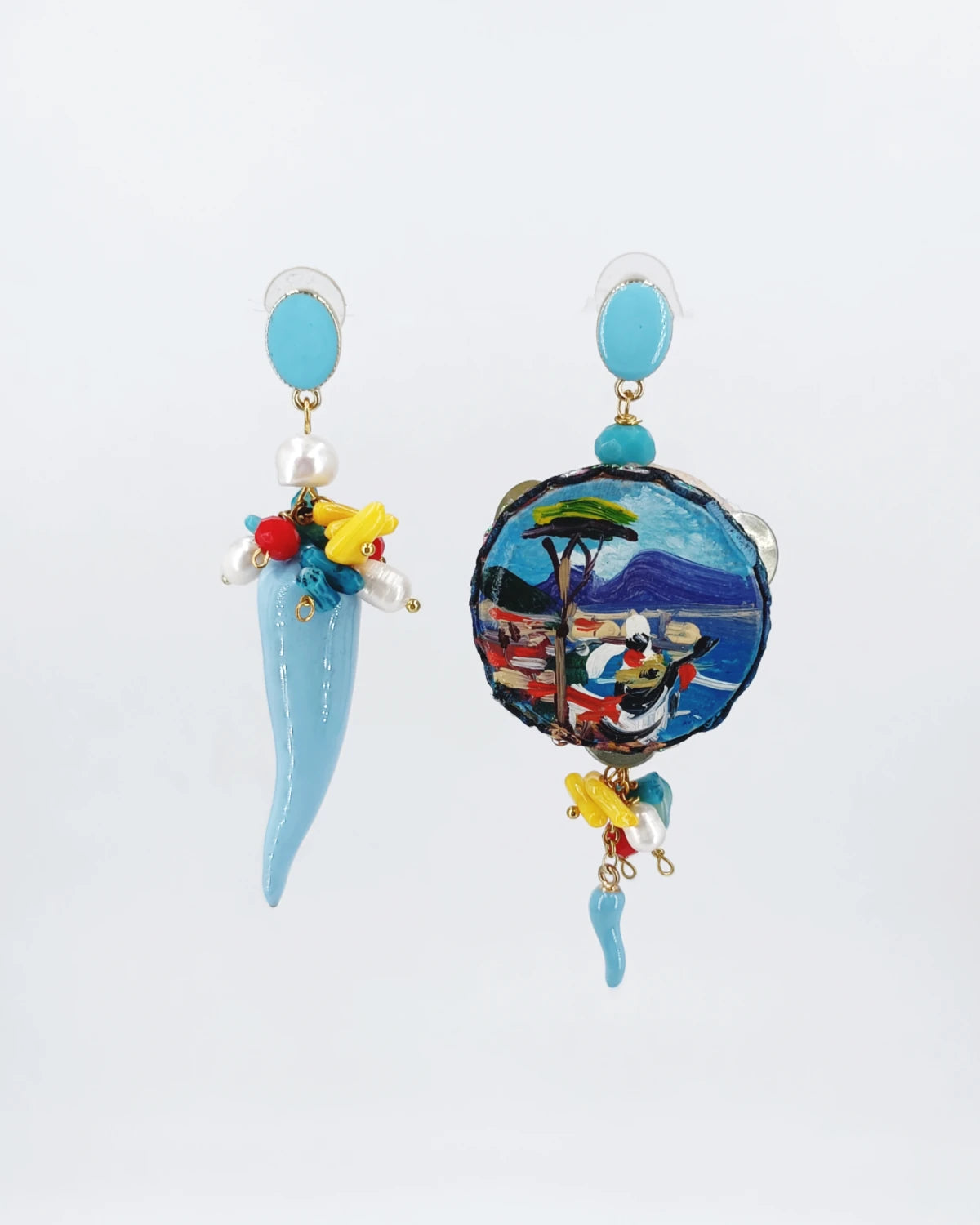 Orecchini tamburello Pulcinella